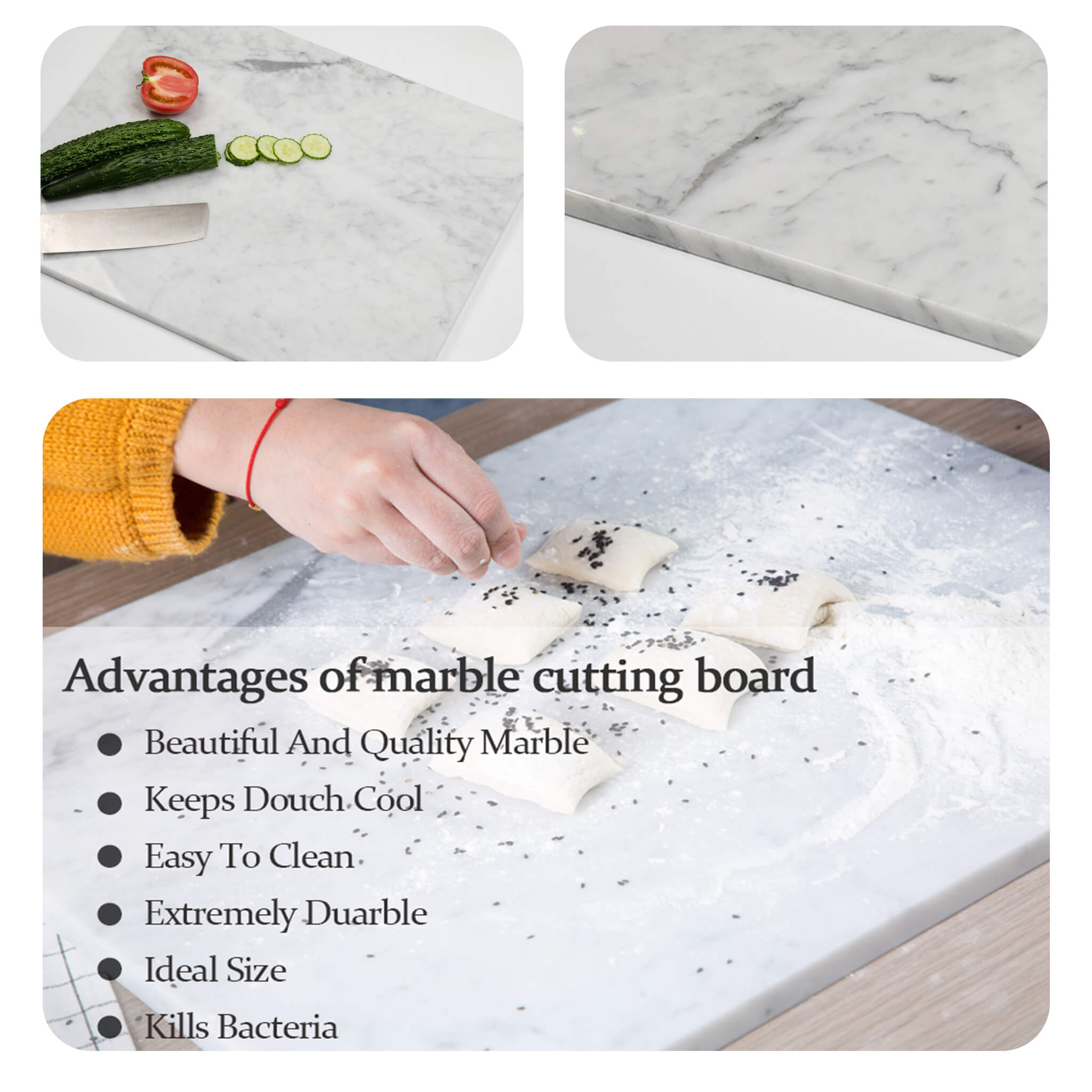 Carrara marble cutting serving board