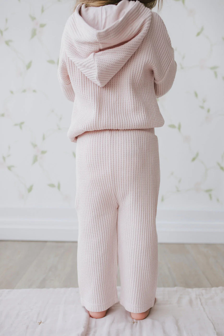 Organic Cotton Carter Waffle Pant | Provence Dusty Pink