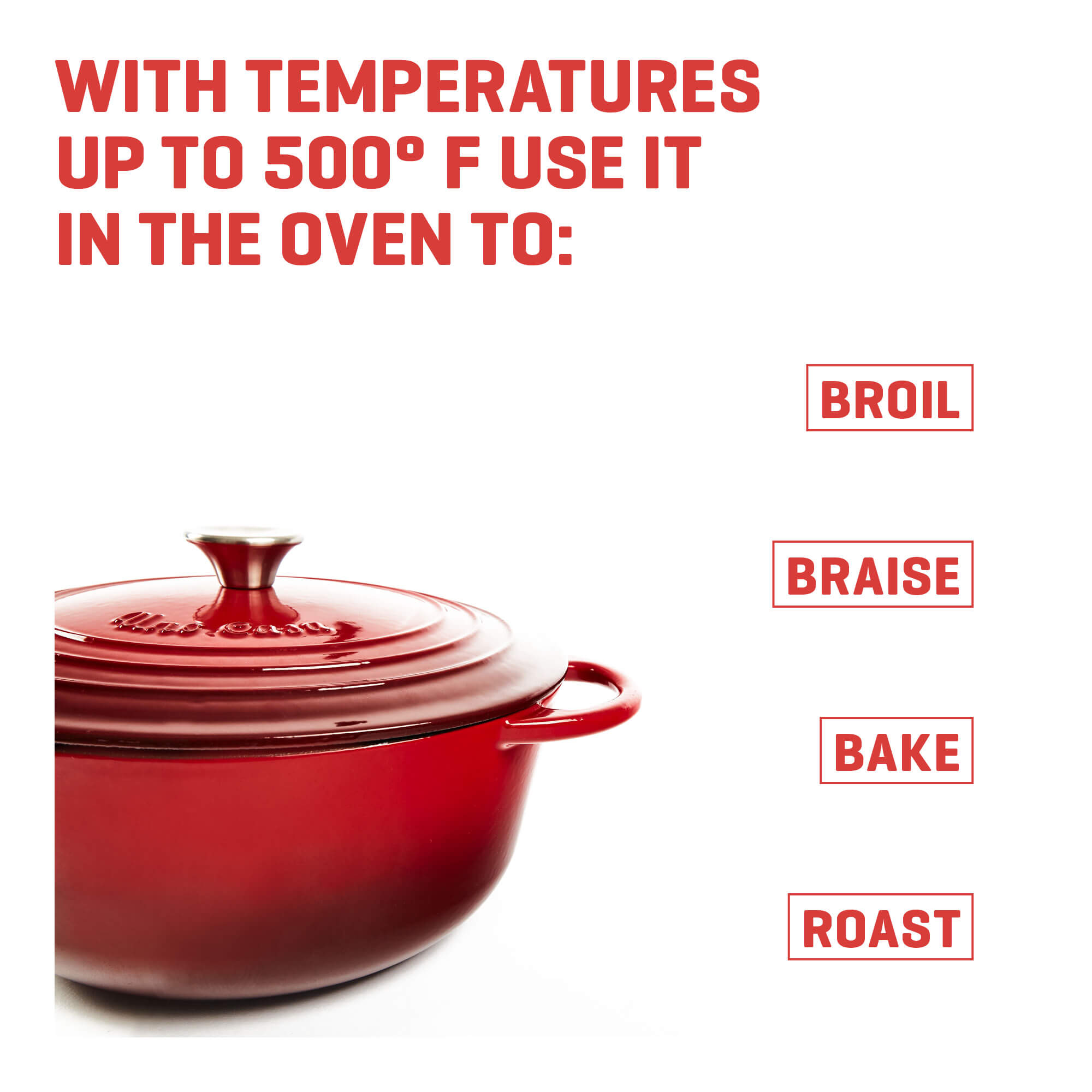 enameled cast iron dutch oven temperature