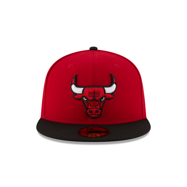 Chicago Bulls Red & Black Two Tone 59fifty 5950 New Era Fitted Hat