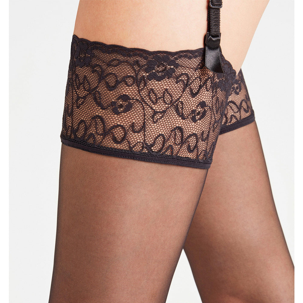 Falke Seidenglatt 15 DEN  Stockings 41519 Black