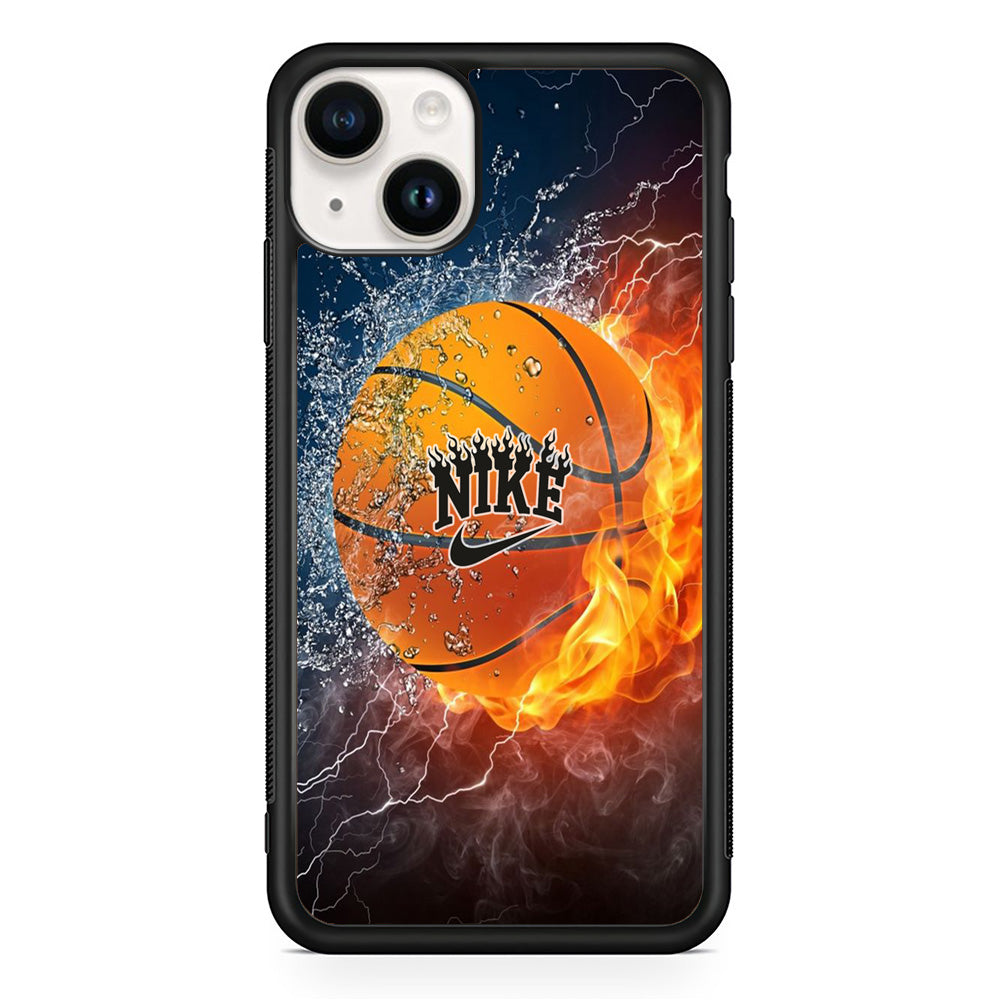 Nike Battle Ice Fire Basketball iPhone 14 Case