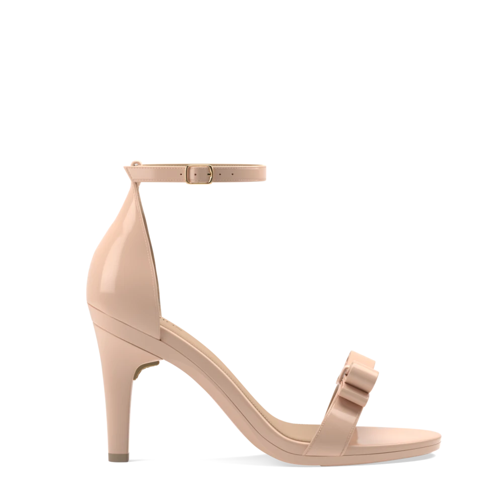 The Pashionista - Sand Patent Bow + Stiletto Heel Kit 4 Sand