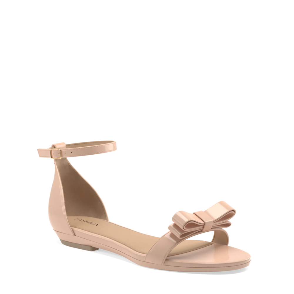 The Pashionista - Sand Patent Bow + Stiletto Heel Kit 4 Sand