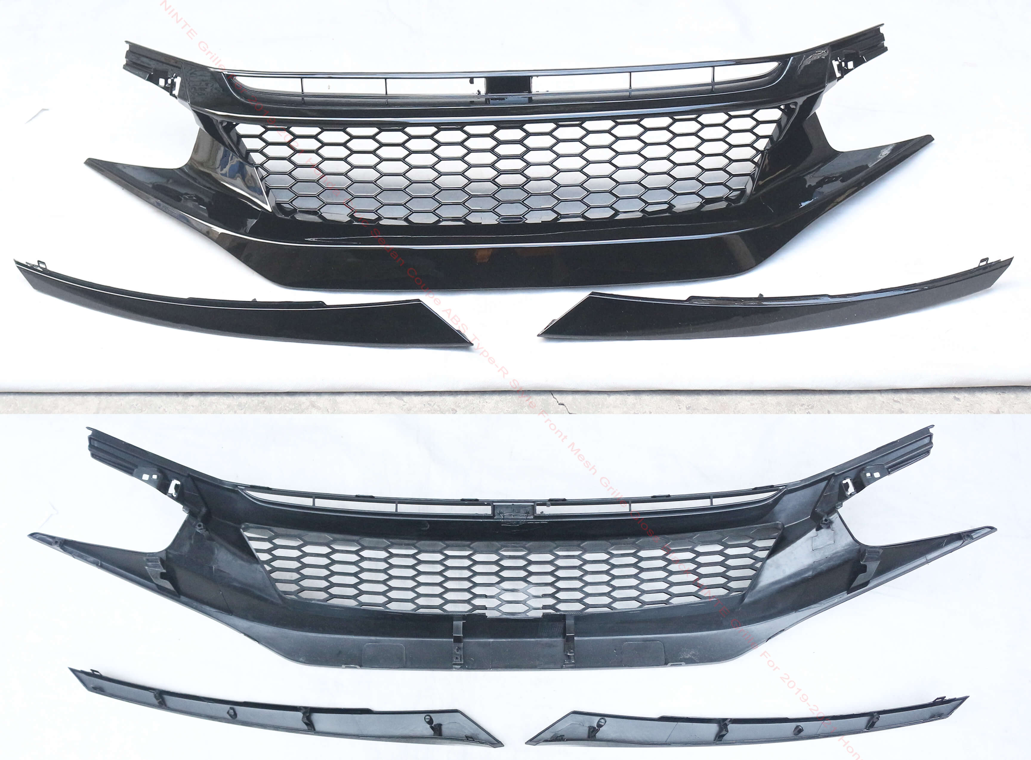 NINTE Grille For 2019-2021 Honda Civic Sedan Coupe ABS
