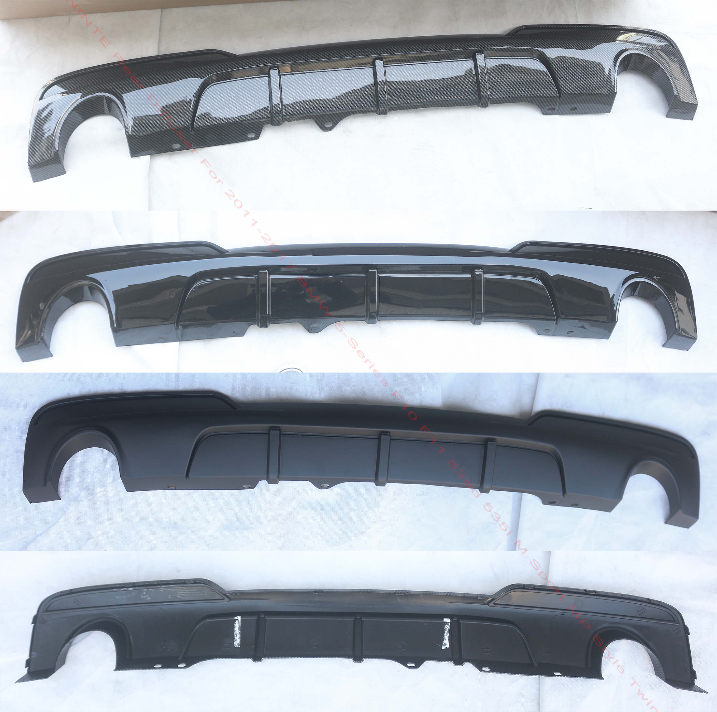 NINTE Rear Diffuser For 2011-2017 BMW 5-Series F10 F11 535d 535i M Sport