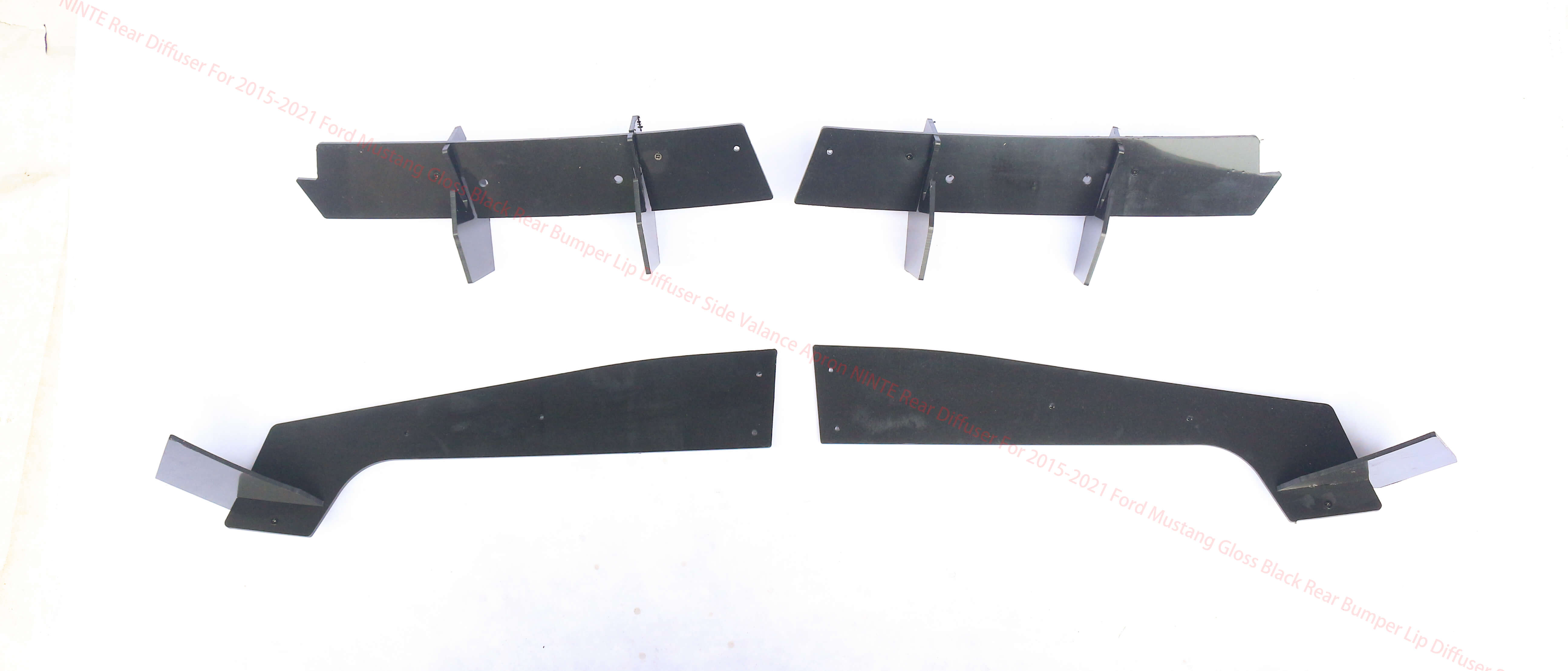 NINTE Rear Diffuser For 2015-2021 Ford Mustang Gloss Black