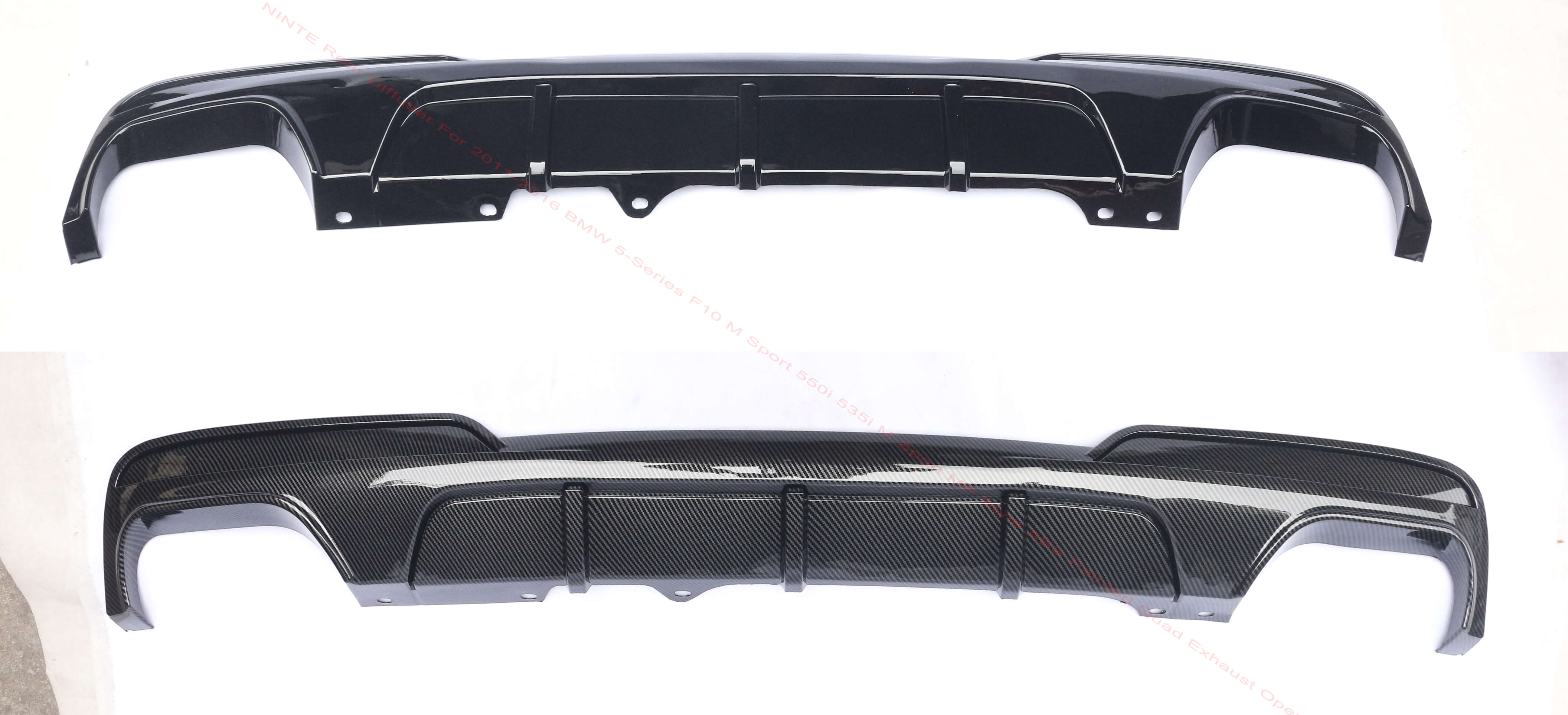 NINTE Rear Diffuser For 2011-2016 BMW 5-Series F10 M Sport 550i 535i M Sport