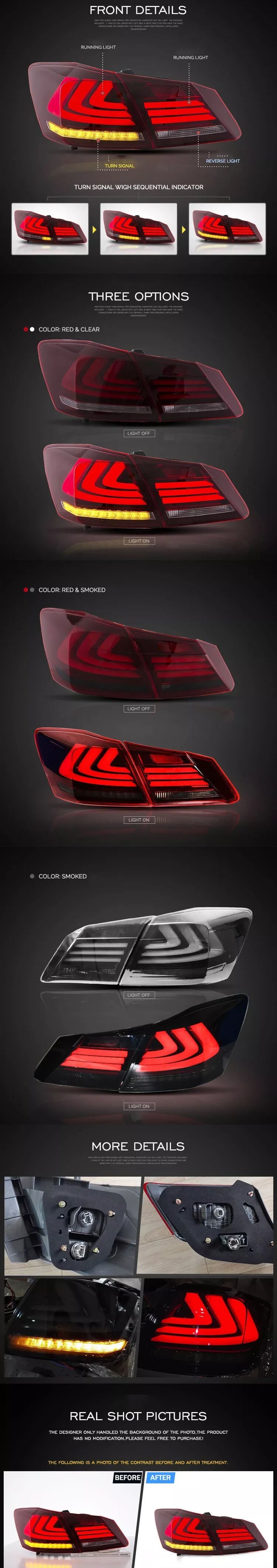 NINTE taillights for Honda Accord 2013-2015 detail