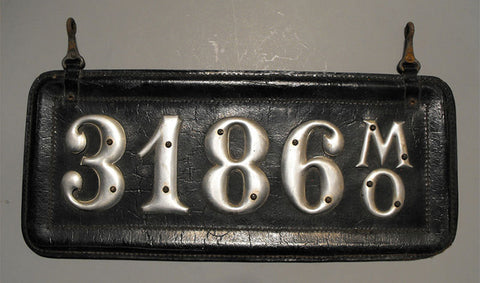 Old car plate