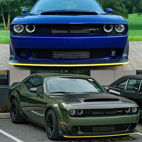 Dodge Challenger Demon Bumper 2010-2020 PP Yellow Front Bumper Lip Protector Splitter Guard