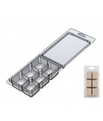 Clamshell  - Large Square - 6 Cavity