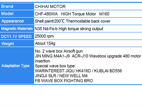 chihai m160 motor
