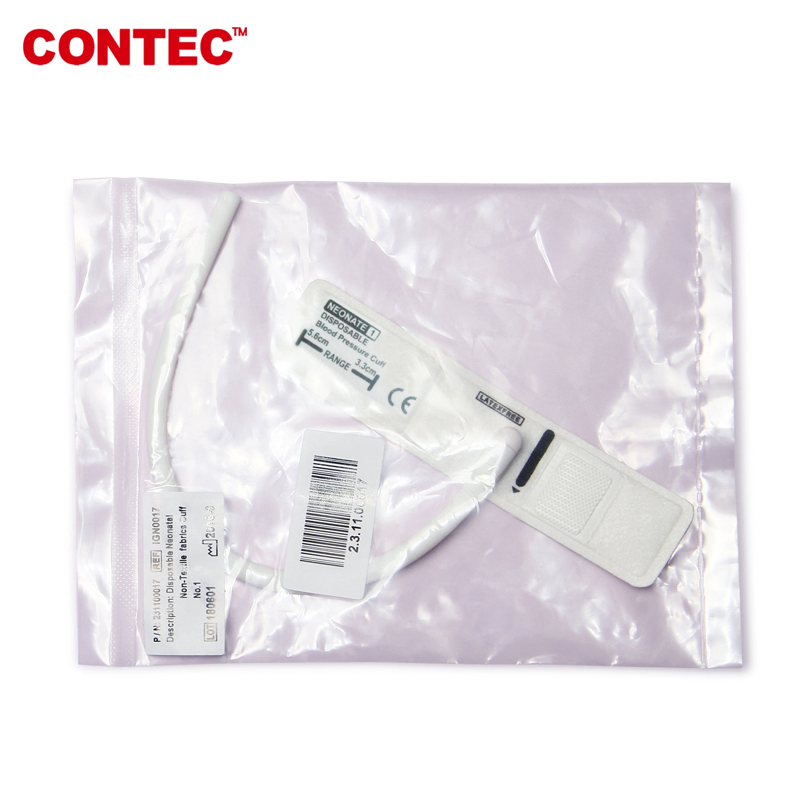 Ship from China CONTEC Upper Arm Neonate/Pediatric BP Cuff 3.3-5.6cm Disposable