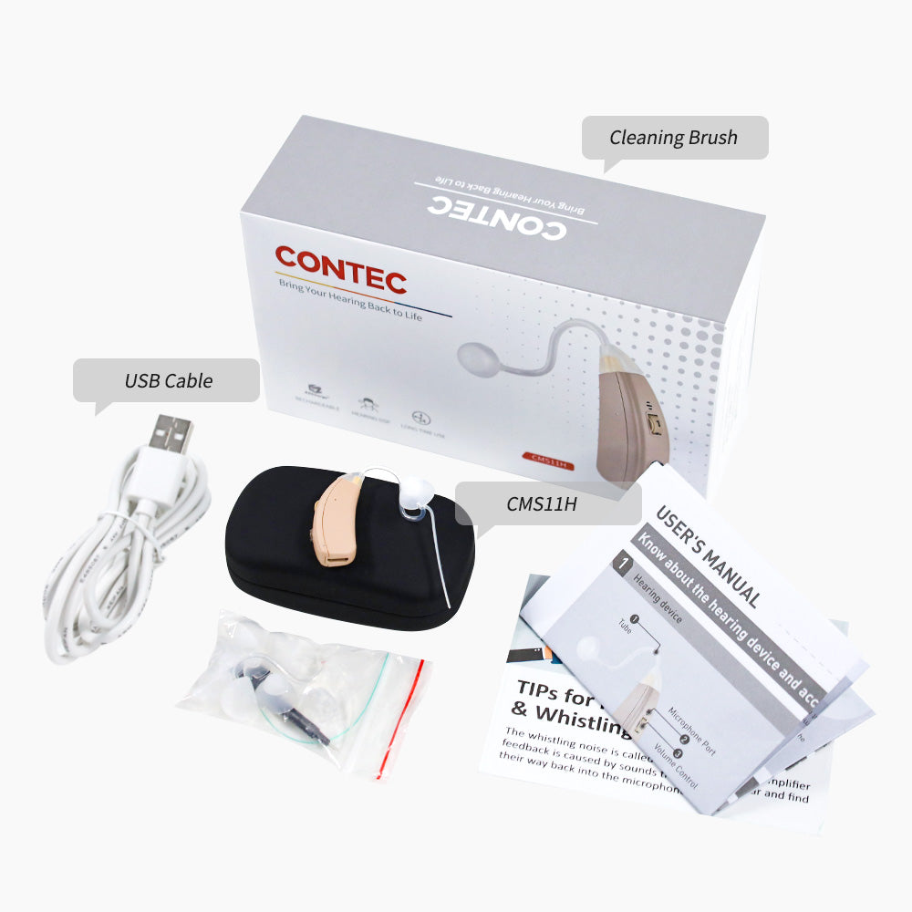 Rechargeable Mini hearing-aid CMS11H Ear Mounted Sound Amplifier Portable