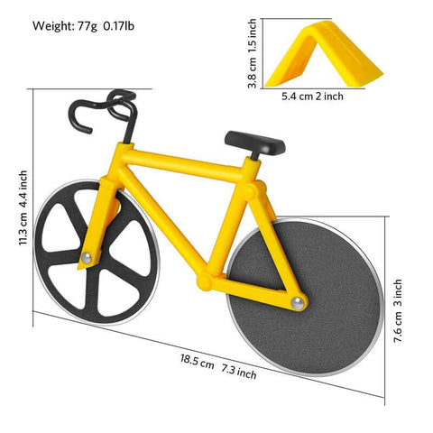 Novelty bicycle pizza cutter