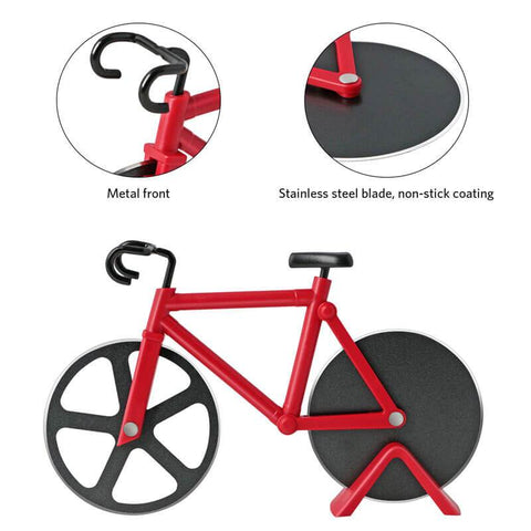 Red bike pizza cutter