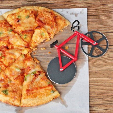 Bike shaped pizza cutter