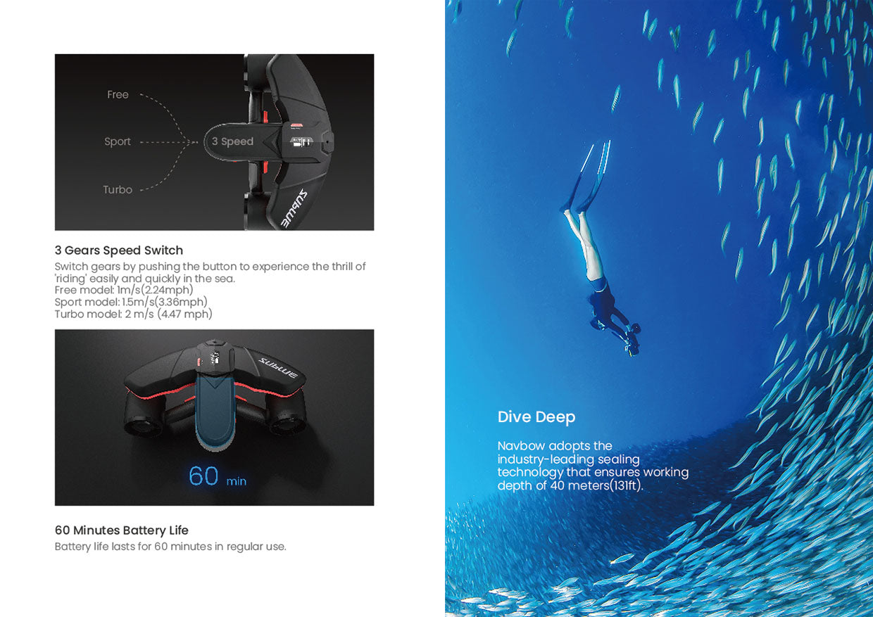 Sublue Navbow underwater scooter superior experience