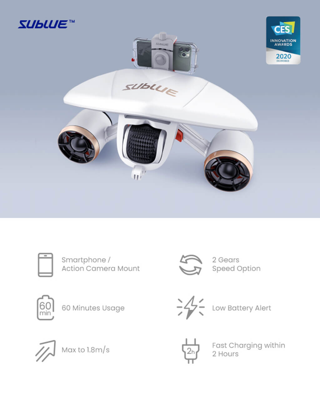 Sublue WhiteShark MixPro Underwater Scooter
