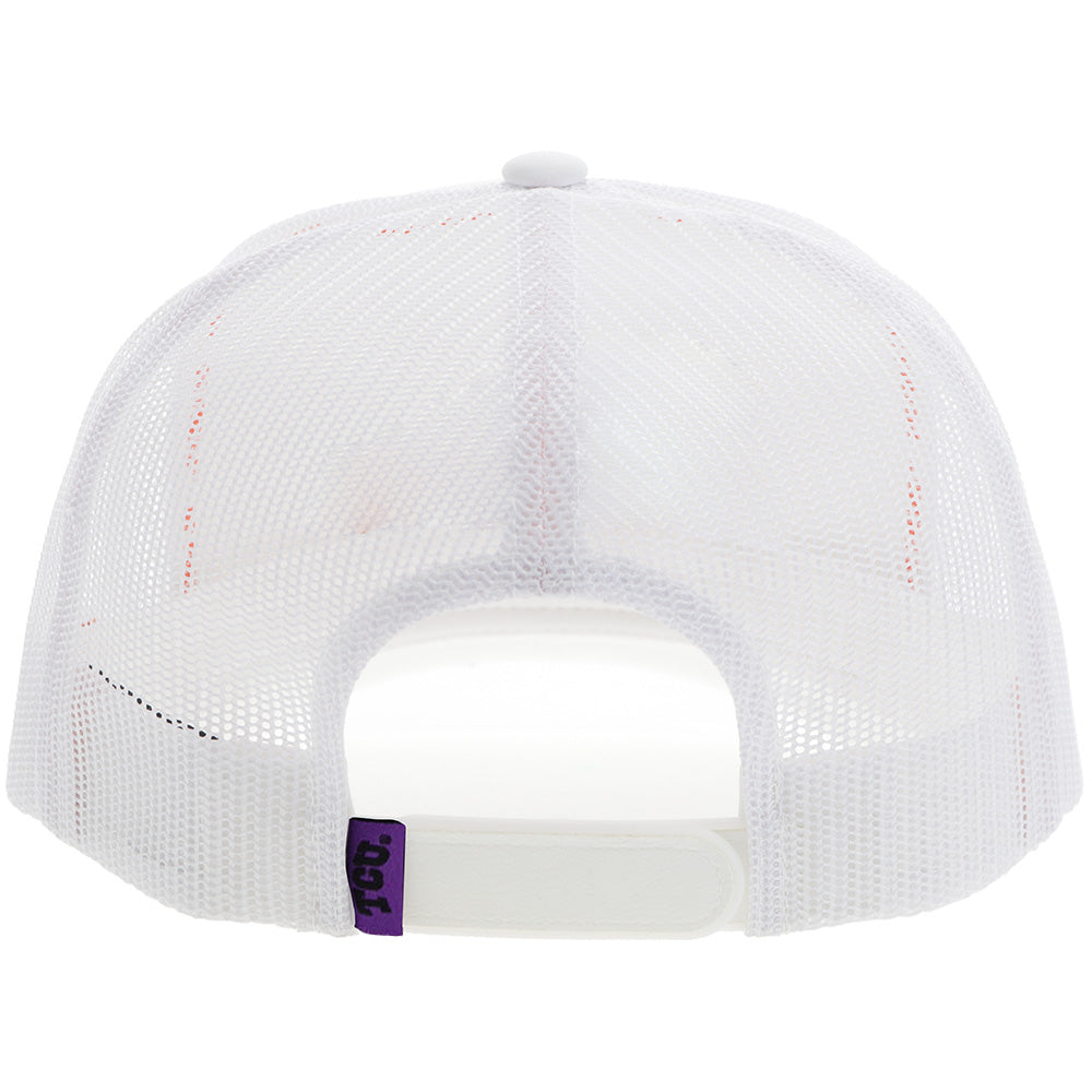 TCU Hat White/Purple Horn Frog Logo