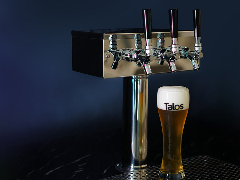 beer tower for bar promotion - blue curucao