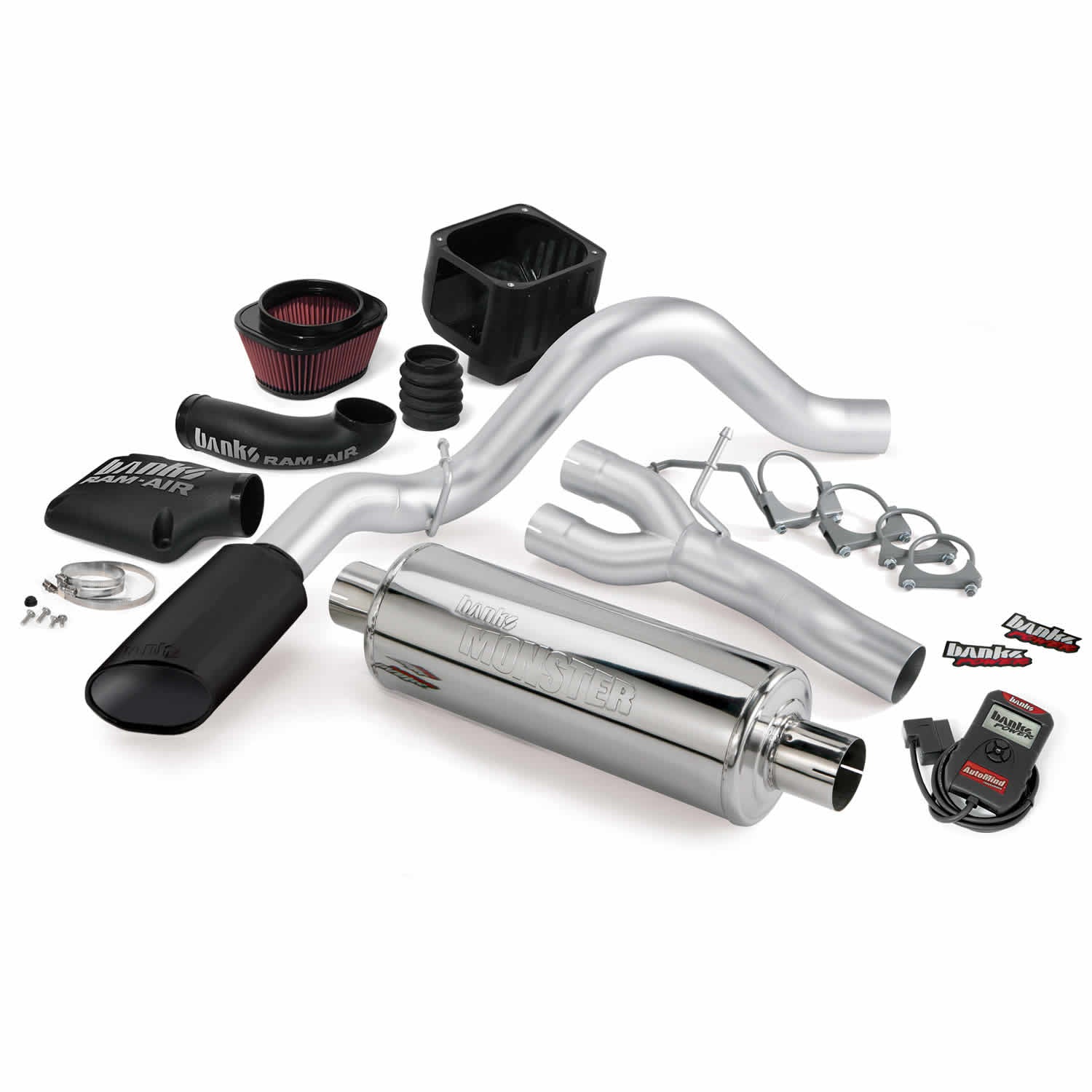 Stinger Bundle Power System W/Single Side Exit Exhaust Black Tip 10 Chevy 5.3L CCSB FFV Flex-Fuel Vehicle Banks Power