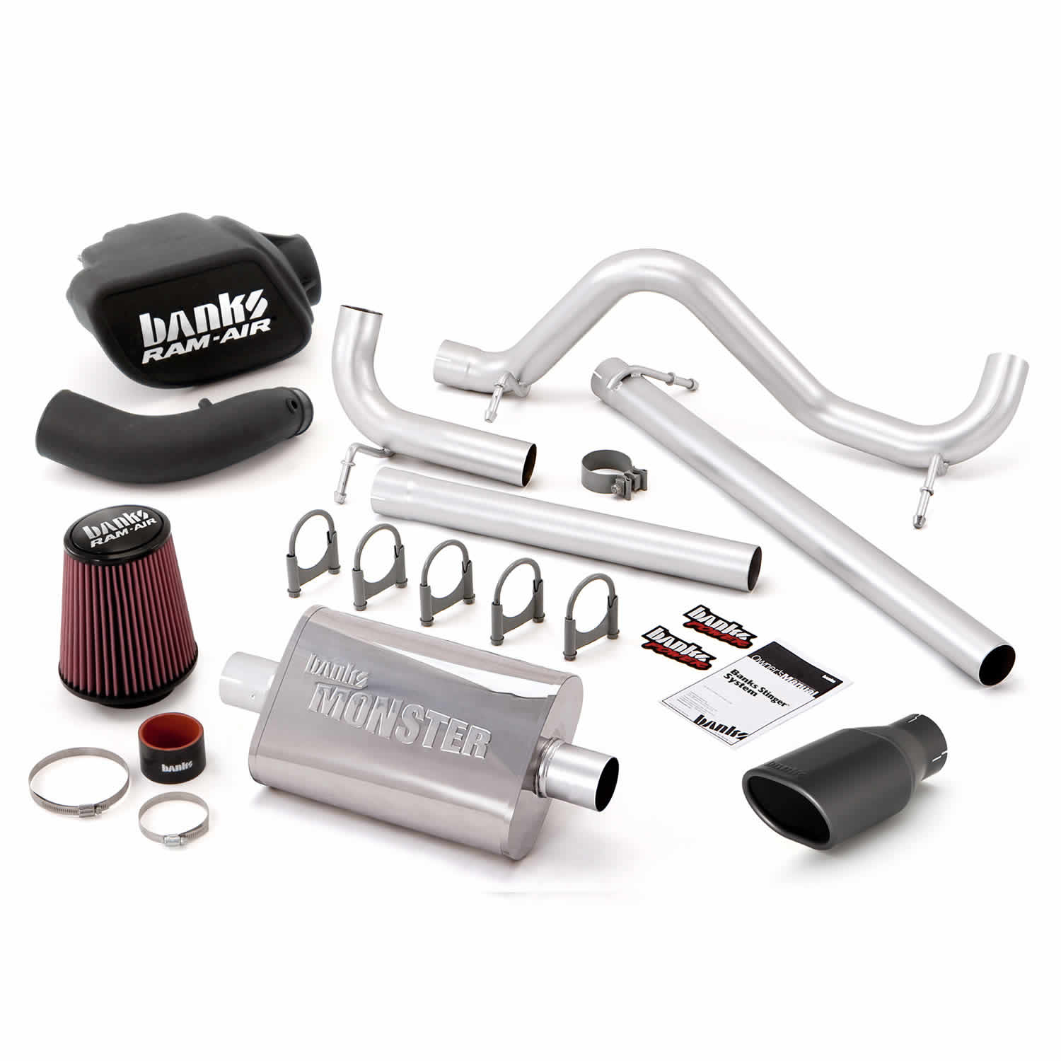 Stinger Bundle Power System No AutoMind W/Single Exit Exhaust Black Tip 07-11 Jeep 3.8L Wrangler JK Unlimited 4 Door Banks Power