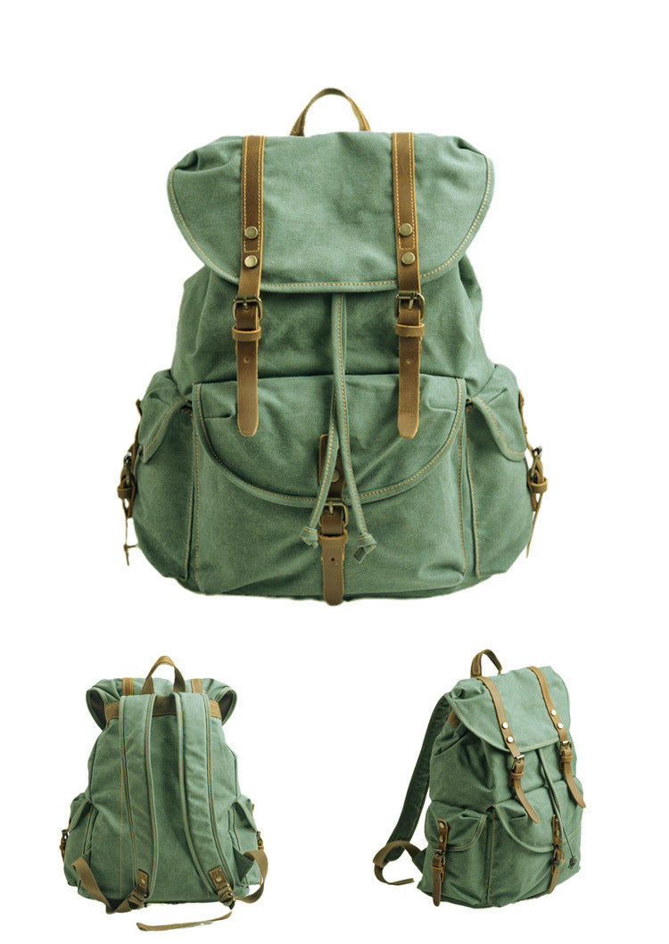 Woosir-großer Vintage-Canvas-Rucksack-Reise-für-Männer