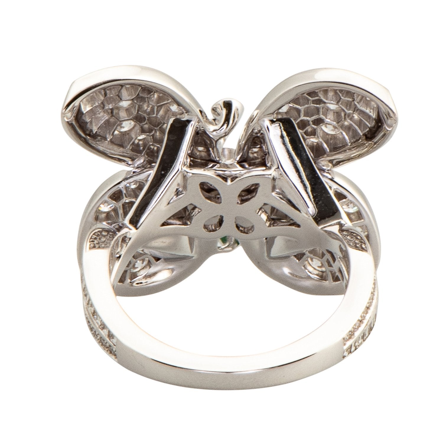 Graff Princess Butterfly Ring with Emeralds And Diamonds