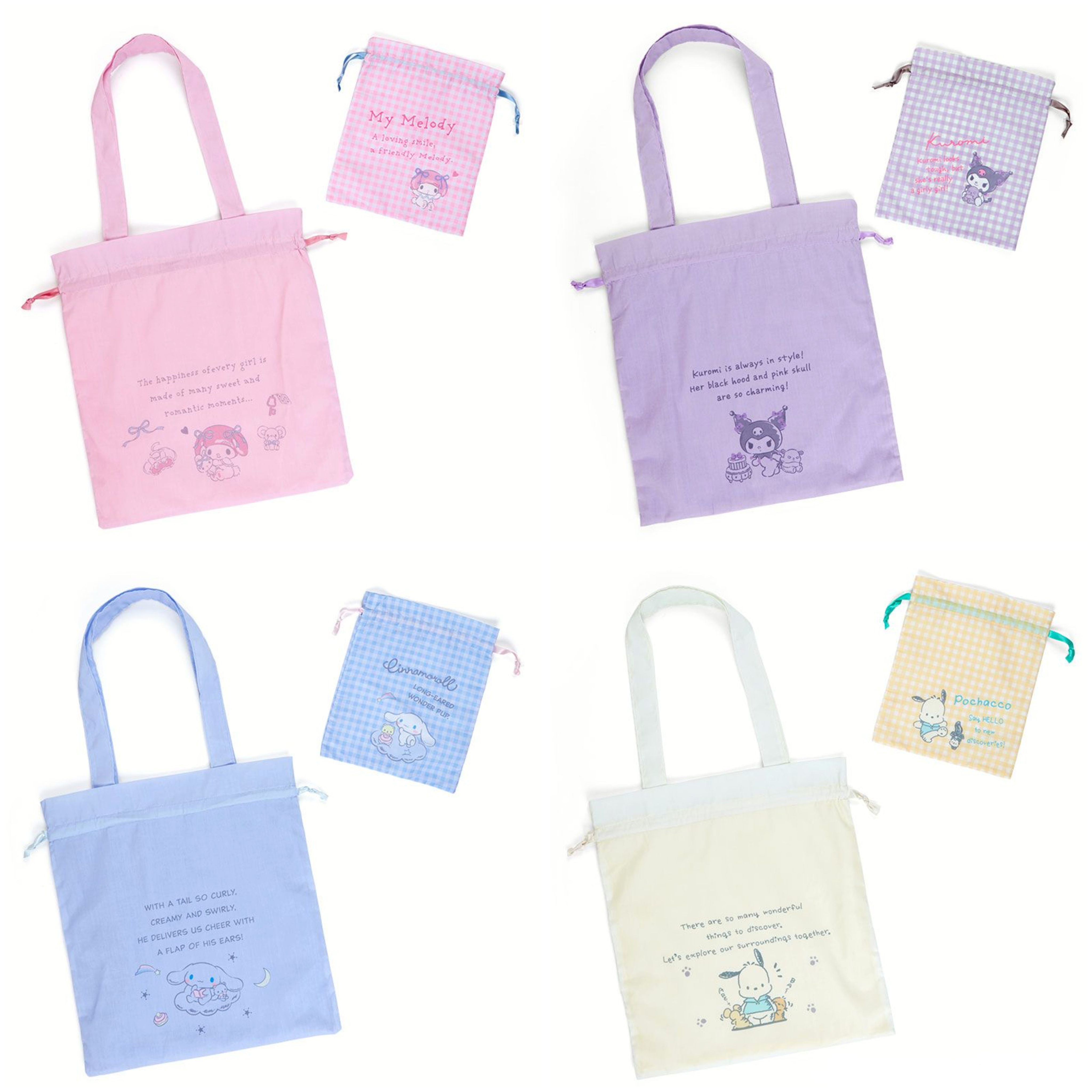 Sanrio Characters Draw String and Tote Bag
