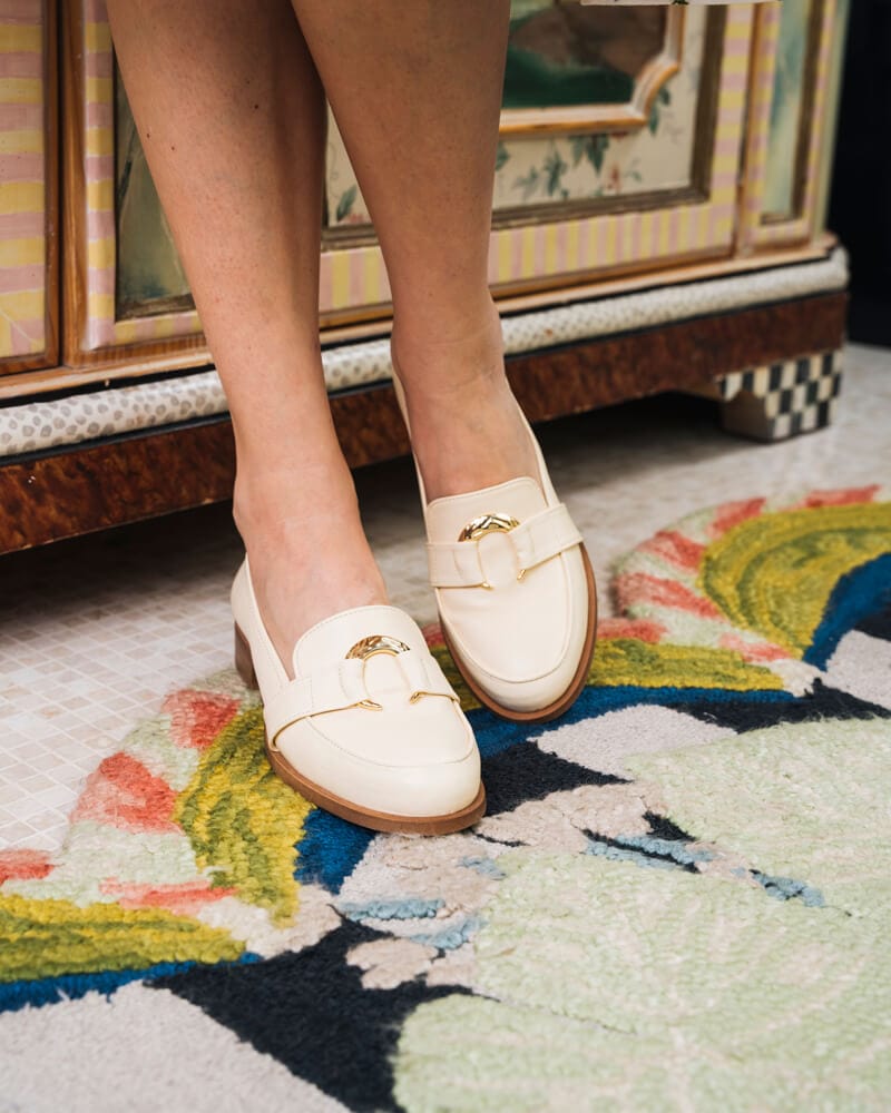 Merlin Vegan Recycled Grain Loafers | Cream