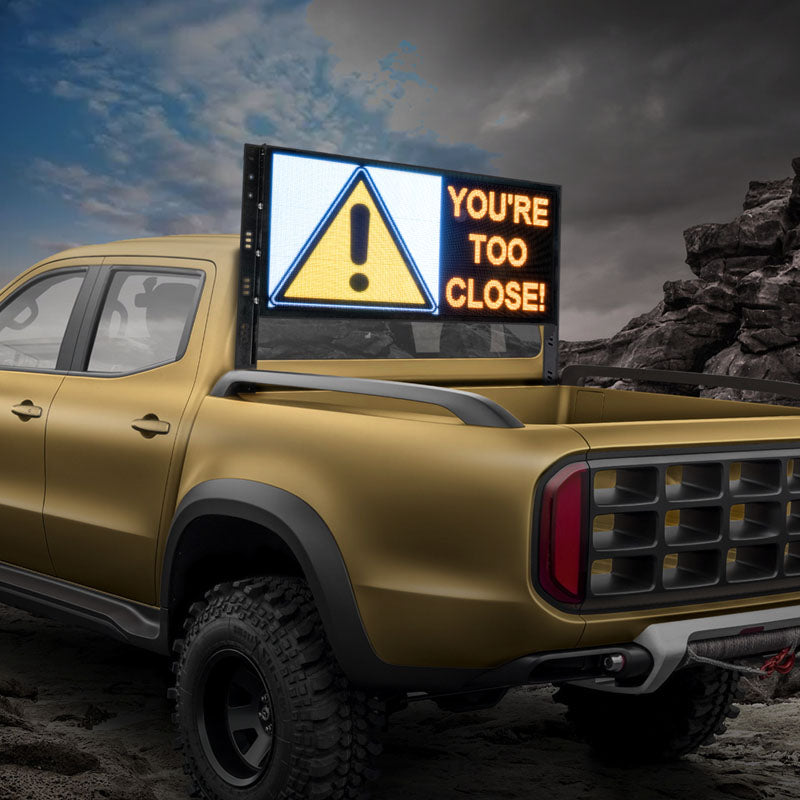 Publicidad móvil Led Vehículo Digital Video Sign Mout para detrás de la cabina del camión