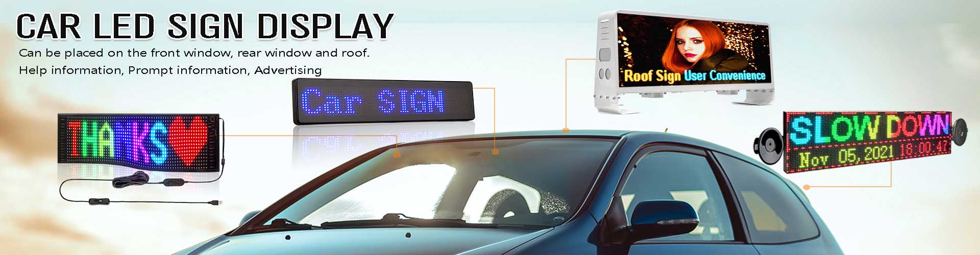 Bluetooth Car Sign | WiFi Car Sign | Wireless Led Boards – Leadleds