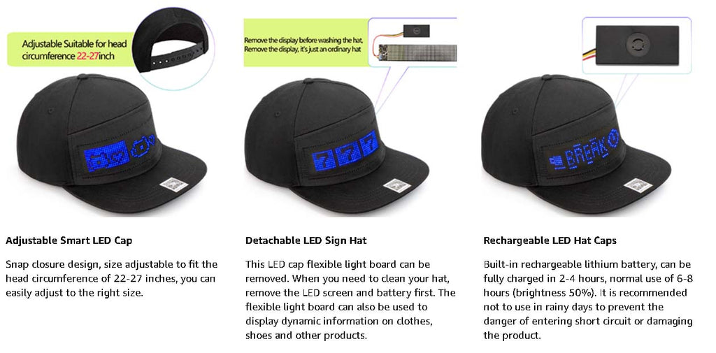led hat funny