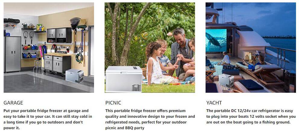 Aspenora Portable Fridge Car Freezer 12v Car Refrigerator