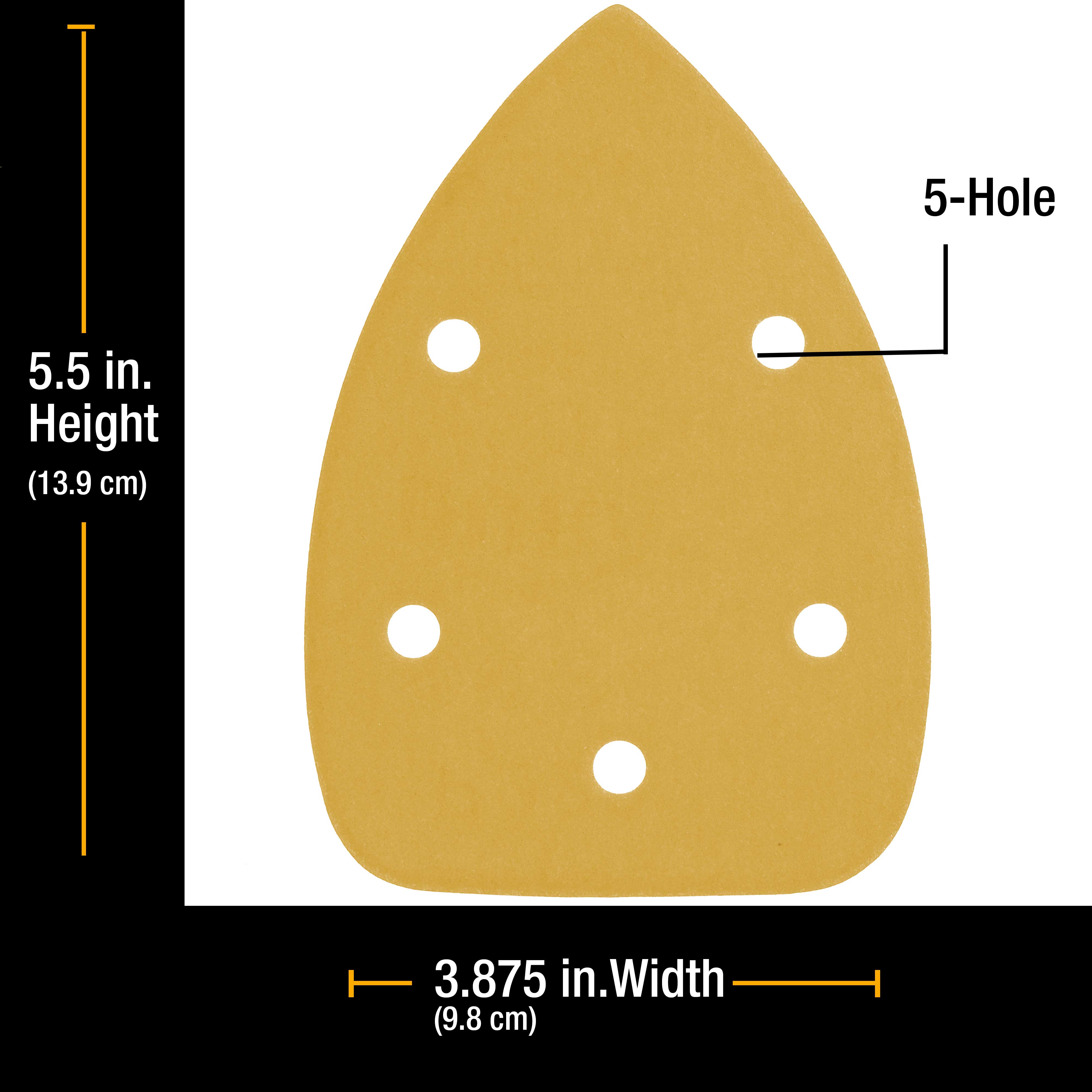 1500 Grit - 5-Hole Pattern Hook & Loop Sanding Sheets for Mouse Sanders - Box of 18