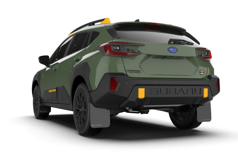 Rally Armor - 2024 Subaru Crosstrek (Wilderness Only) Black UR Mud Flap W/Grey Logo-No Drilling Req