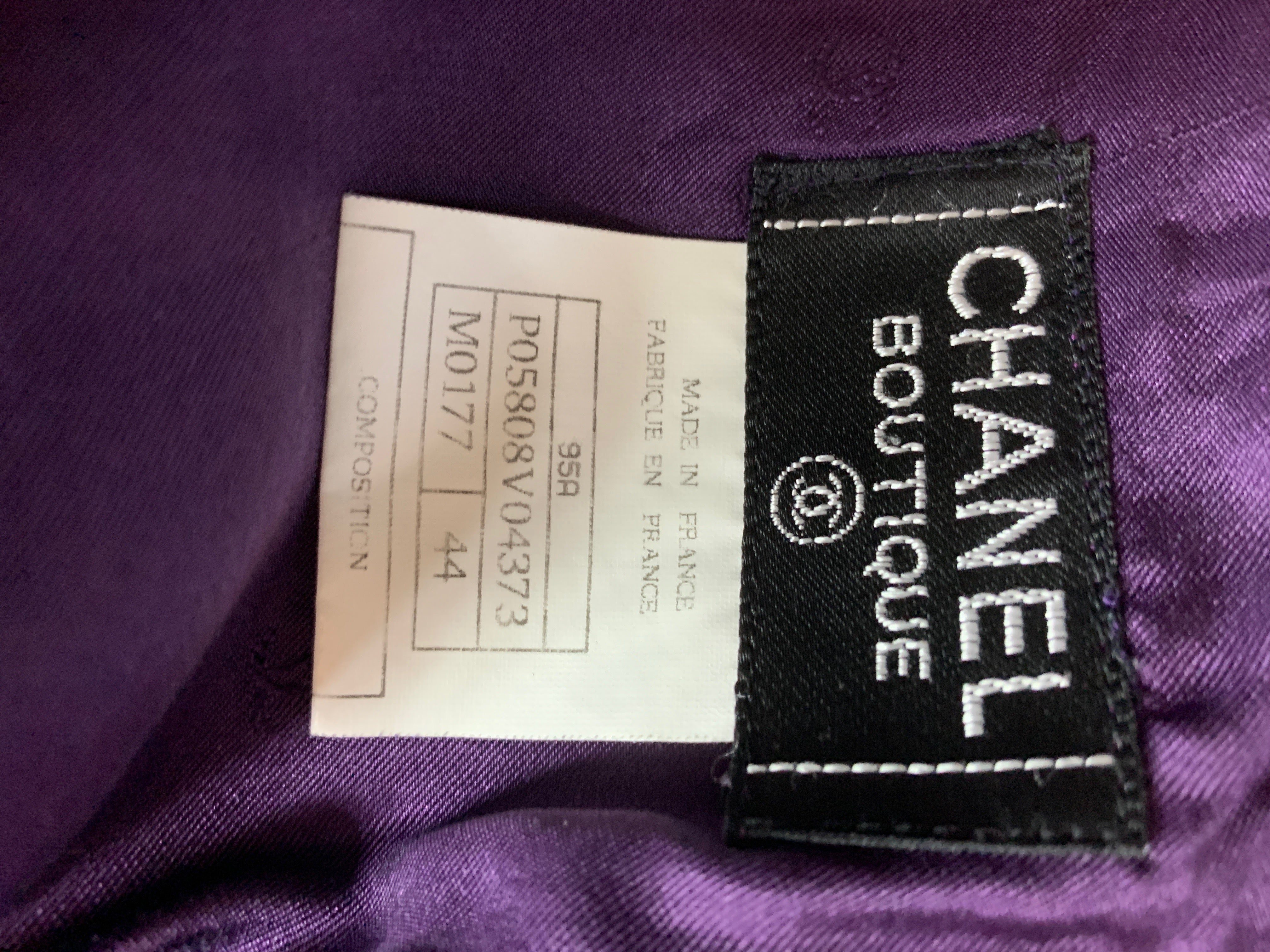 Chanel Purple Tweed Suit