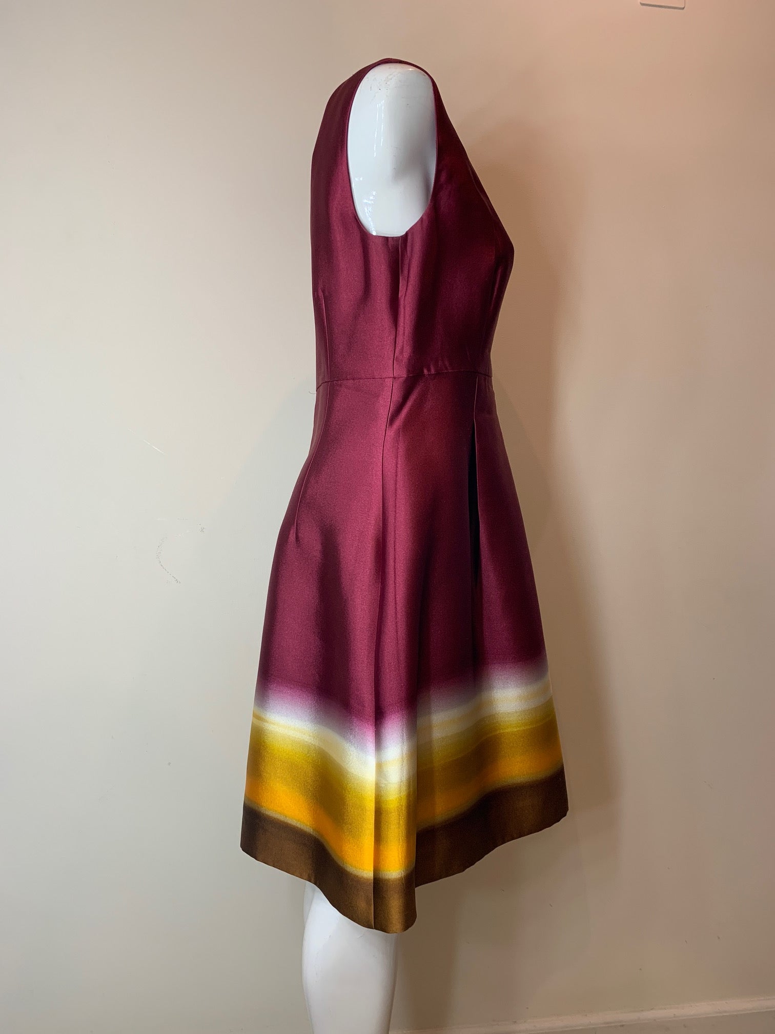 Prada Ombre Print Sleeveless Cocktail Dress
