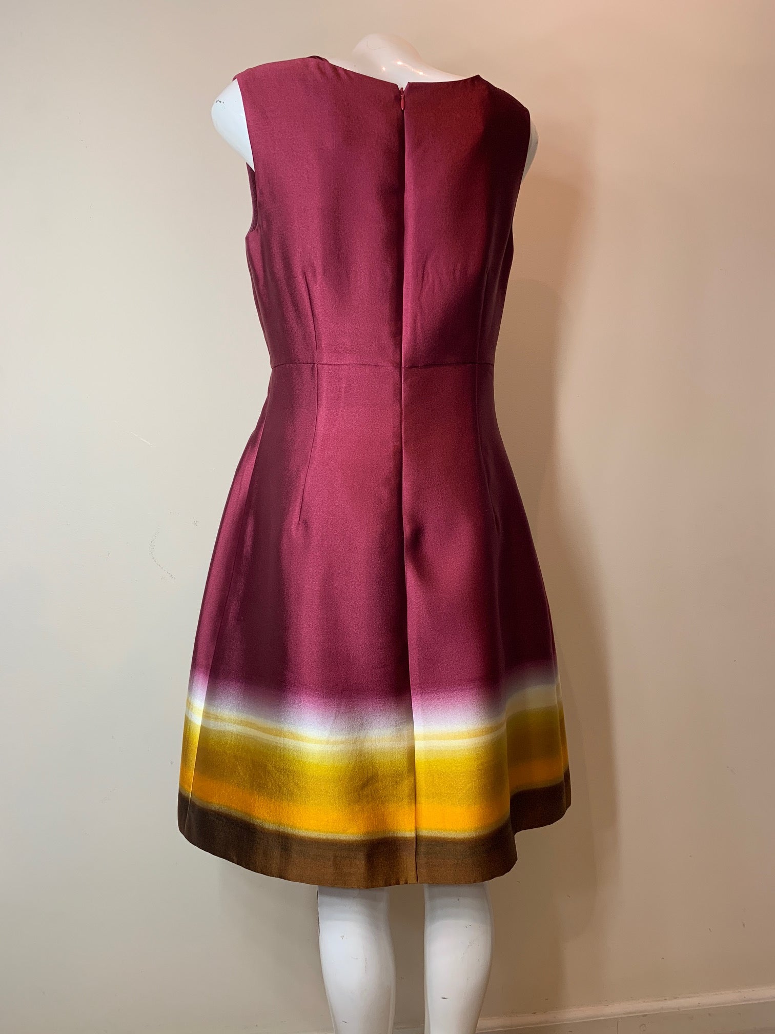 Prada Ombre Print Sleeveless Cocktail Dress