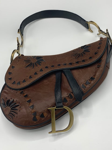 Dior Limited Edition Vintage Leather Saddle Bag