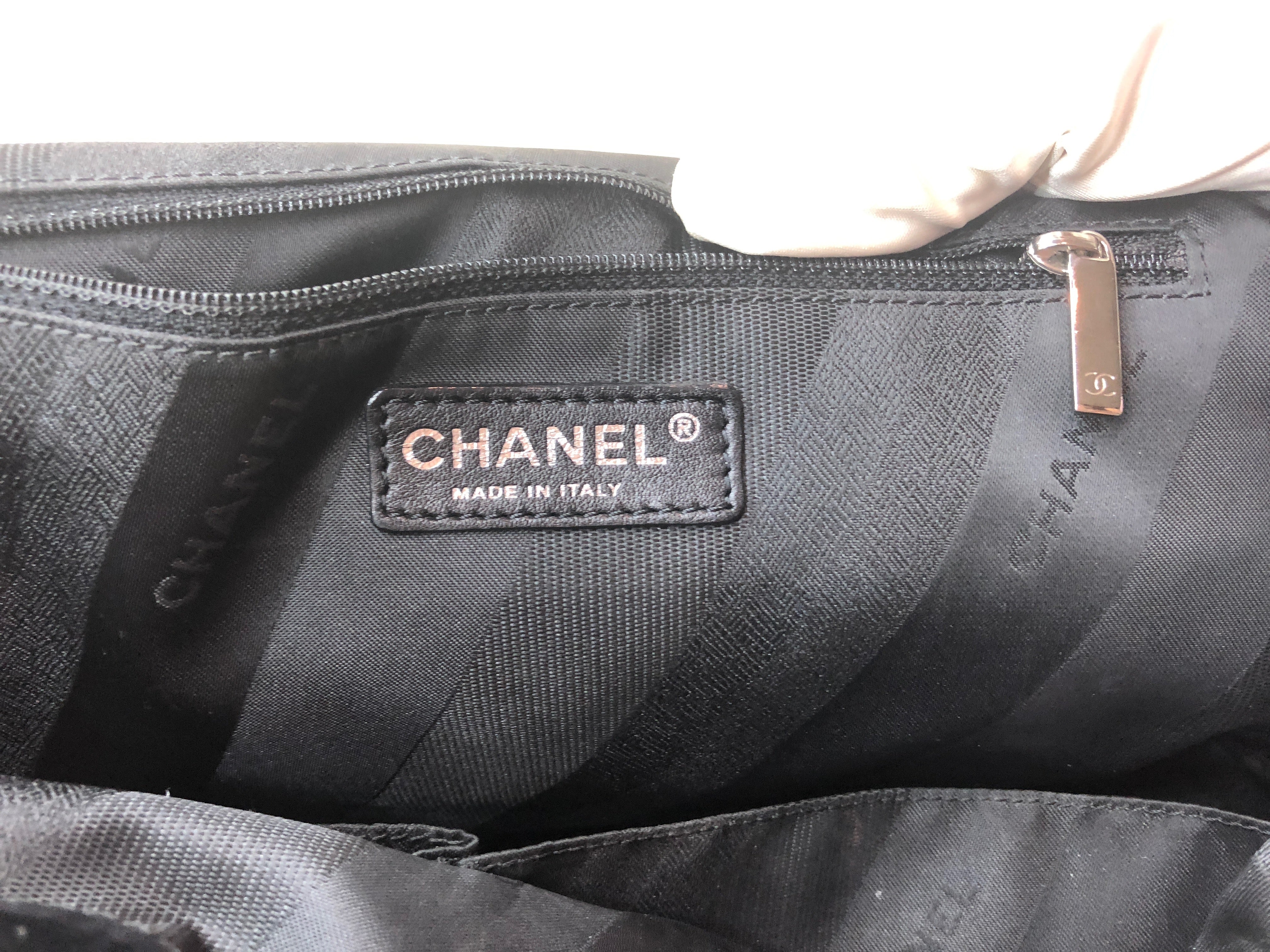 Chanel Portobello Handbag in Grey/ Black leather