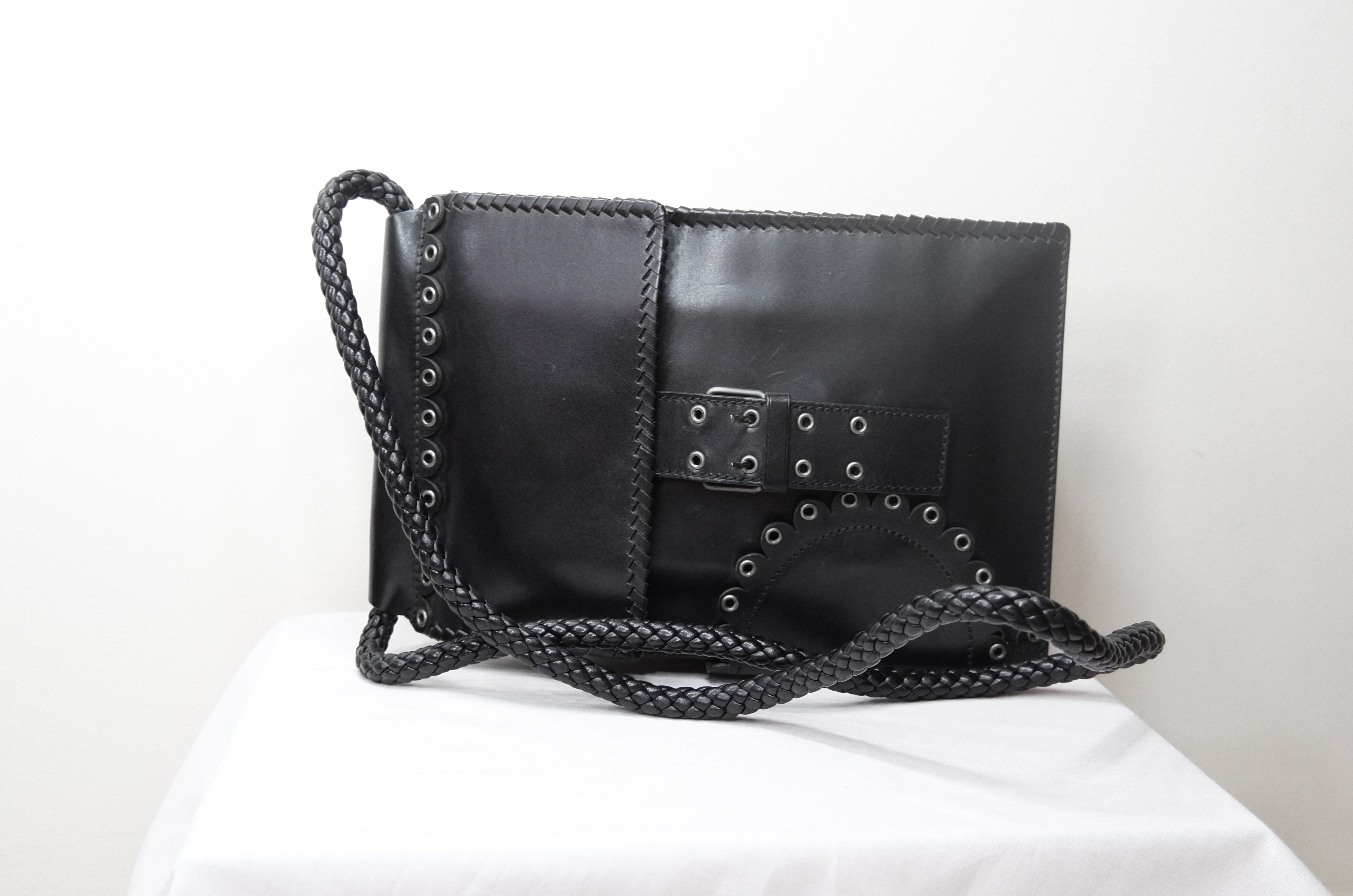 Tom Ford for Yves Saint Laurent Rive Gauche Black Leather Iconic Crossbody