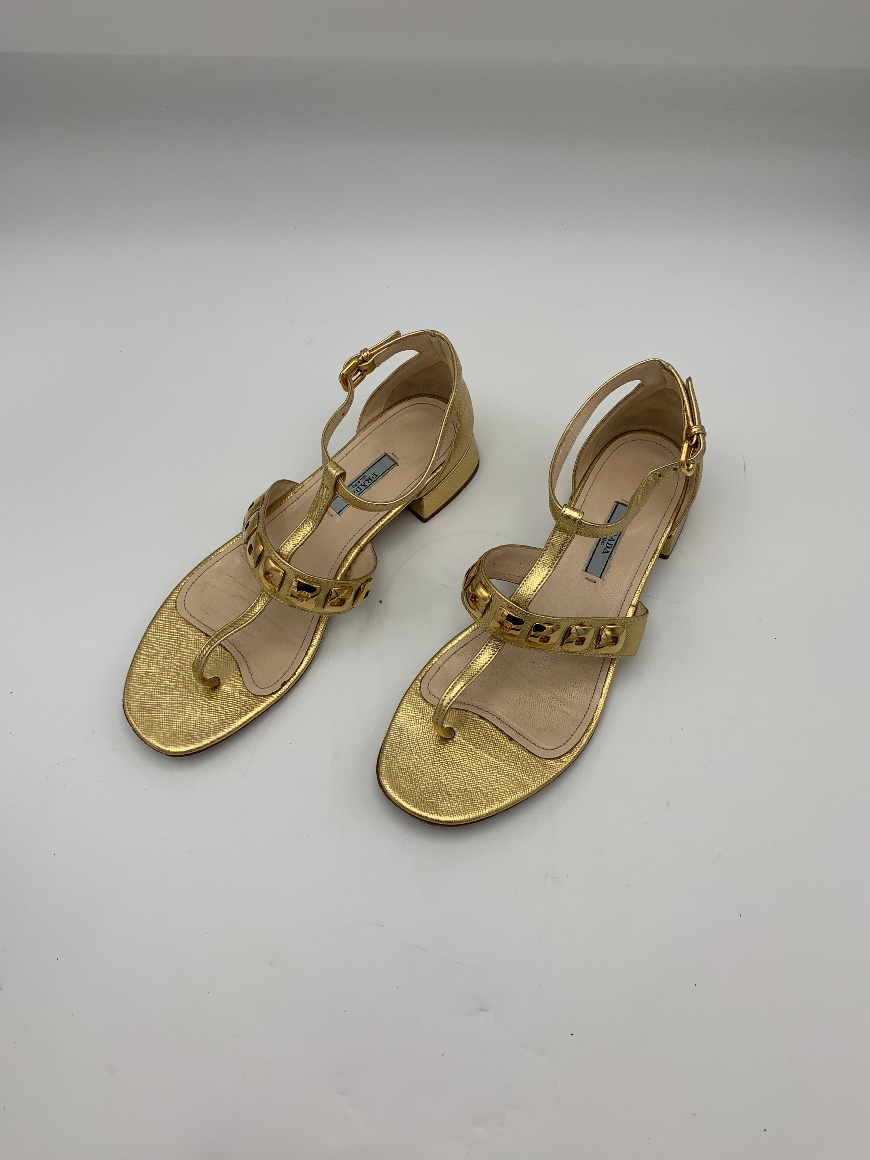 Prada Gold sandals