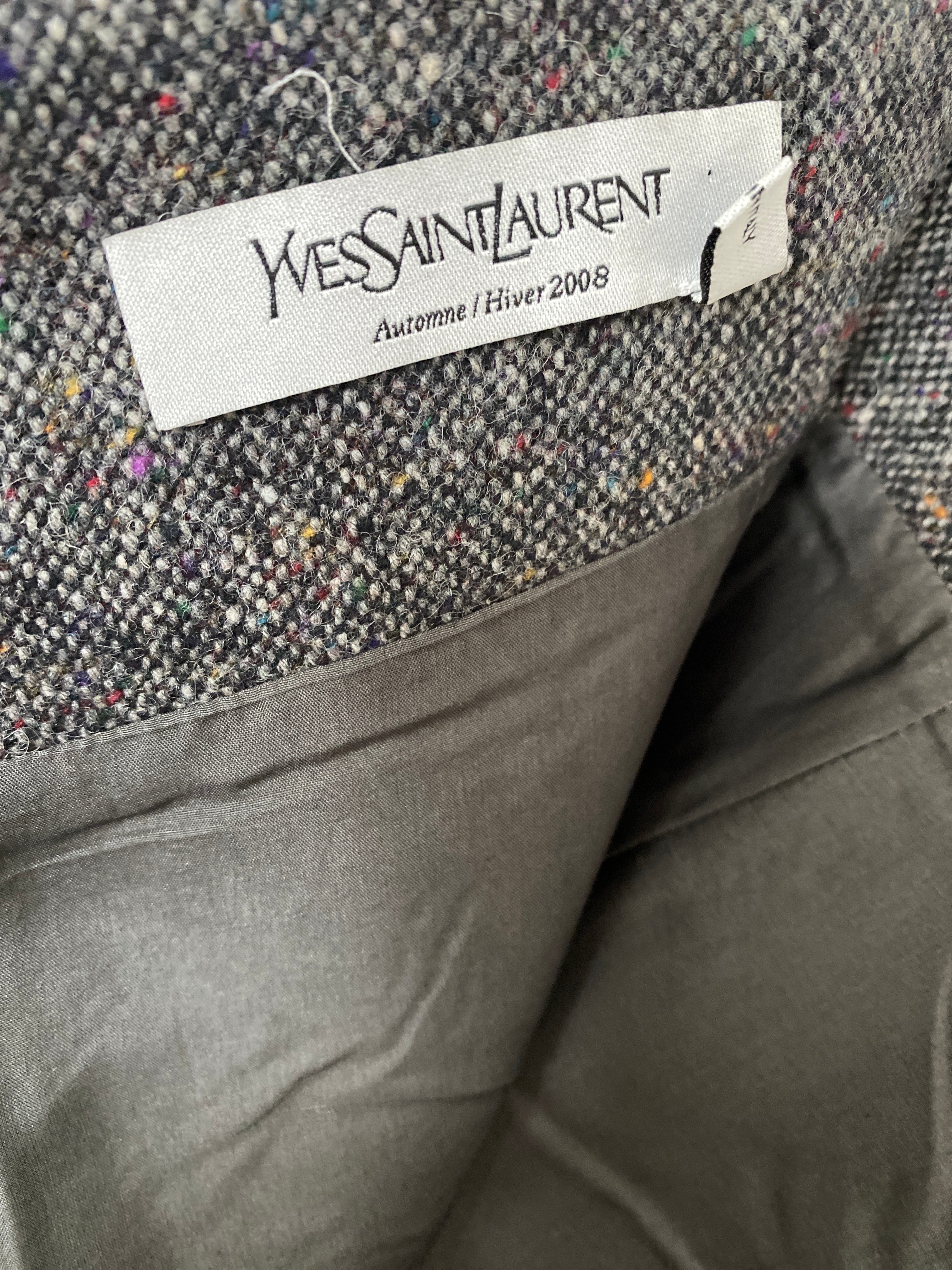 Yves Saint Laurent wool tweed suit 2008 winter collection