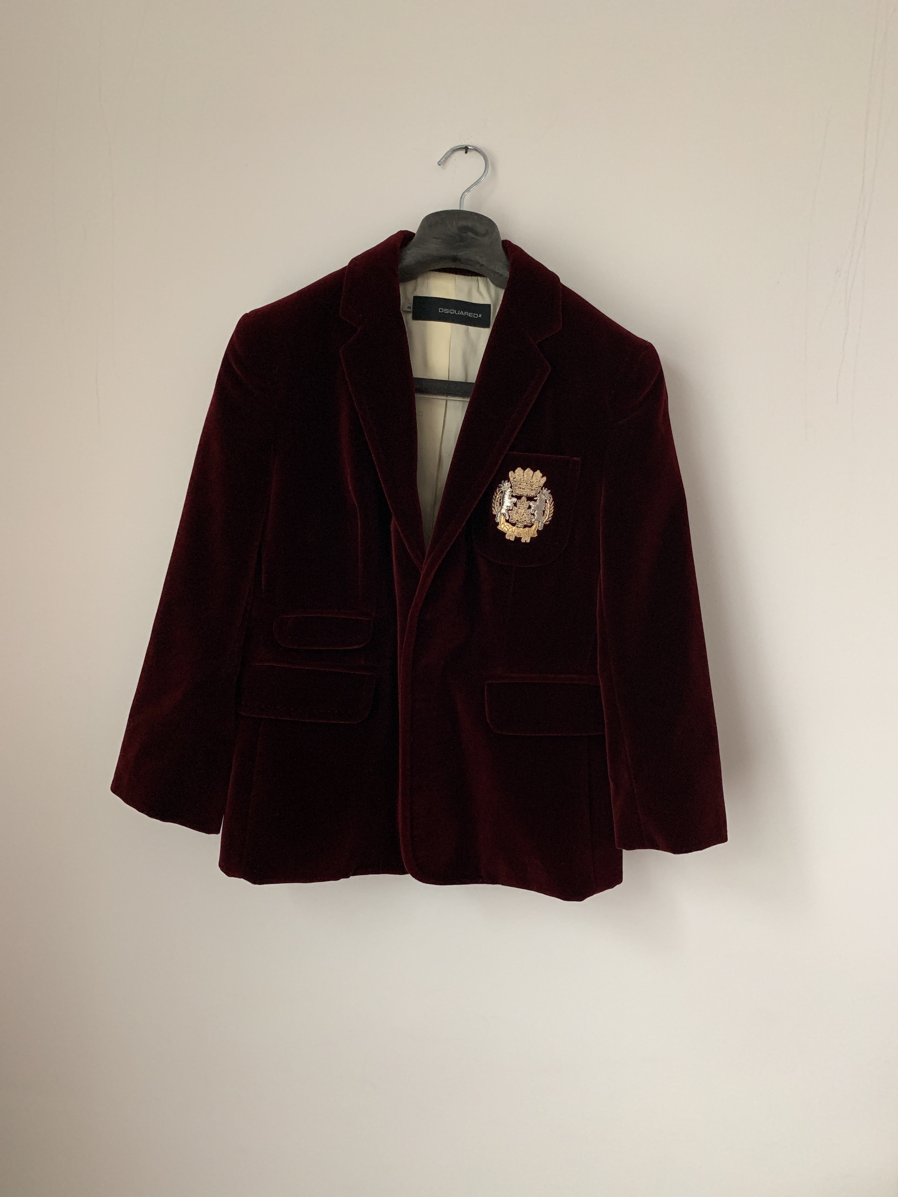 DSquared2 red velvet blazer