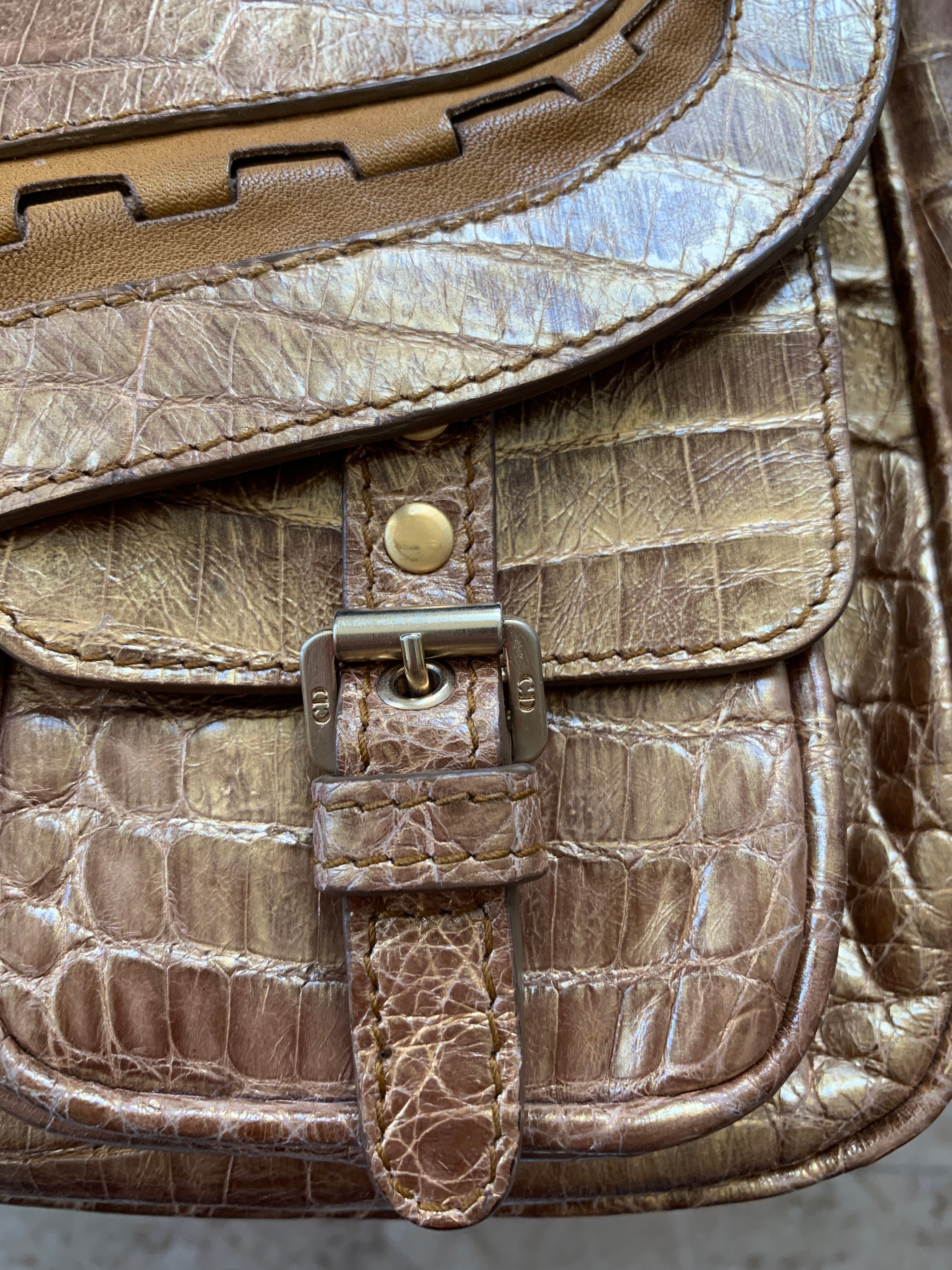 Dior Gaucho bag in alligator