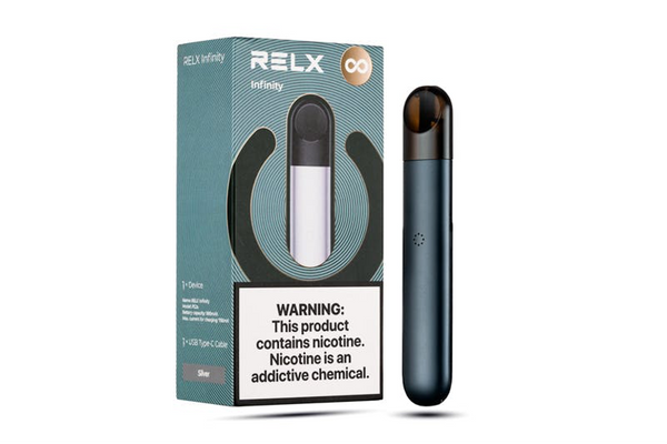 The RELX infinity measures at 112 mm x 23 mm x 10 mm and weighs in at around 25 grams with a full pod on