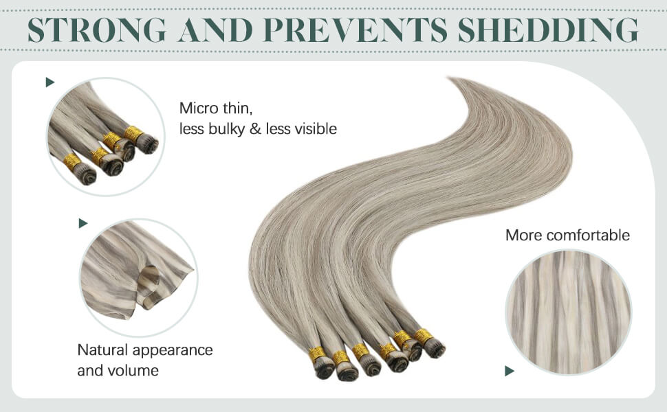 hand-tied hair weft 19A/60